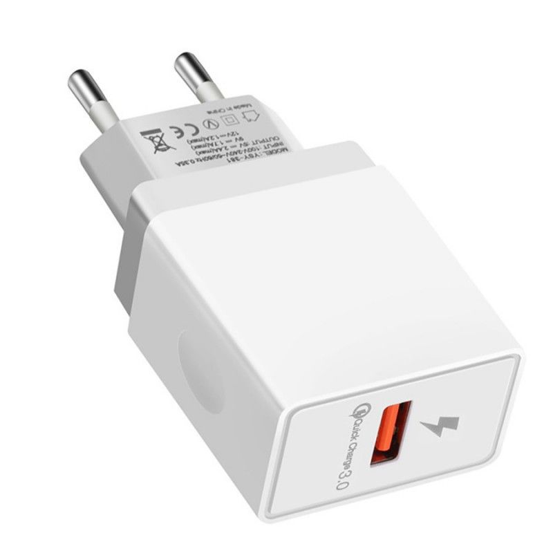 USB mobile phone charger qc3.0 European standard fast charging power adapter charging head is suitable for Apple mobile phone wholesale
