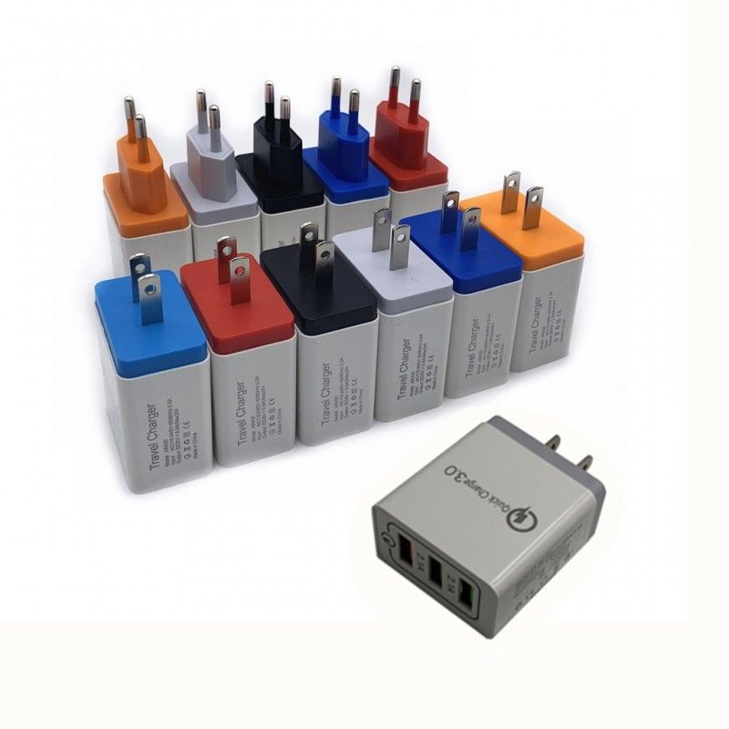 Qc3.0 fast charging charger 3usb EU US UK 5V / 9V ...