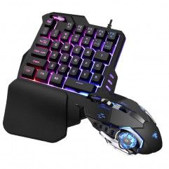 G30 one handed keyboard game mouse set 35 key mixe...