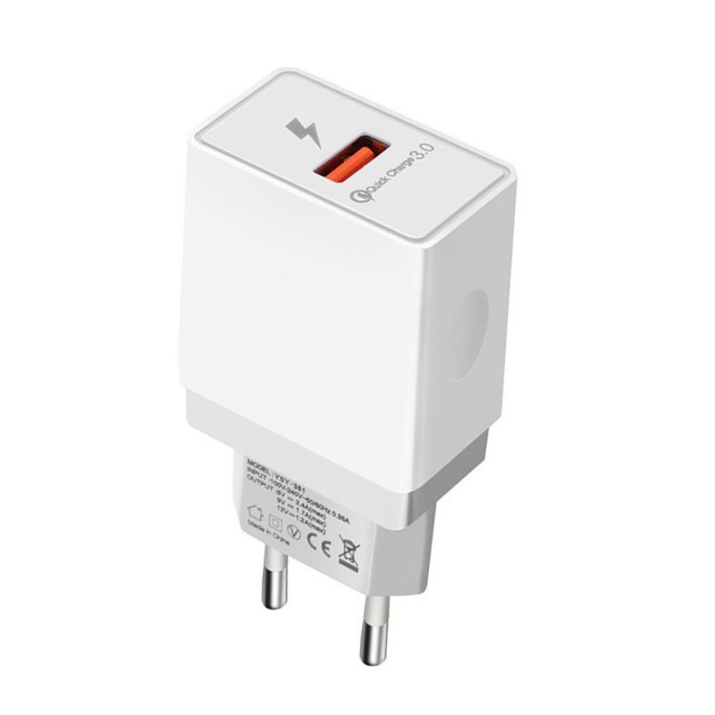 USB mobile phone charger qc3.0 European standard fast charging power adapter charging head is suitable for Apple mobile phone wholesale
