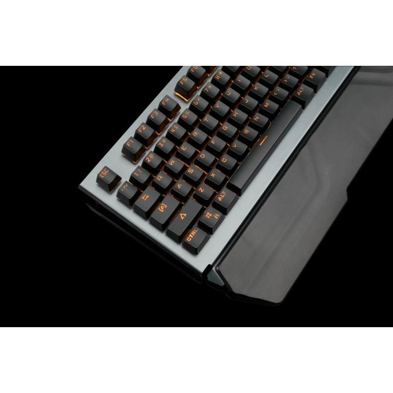 Customized USB pluggable green shaft handle semi mechanical game keyboard metal keyboard