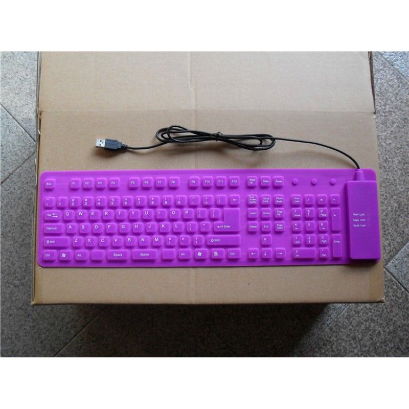 Factory direct silicone game keyboard spot industrial waterproof computer external classic 109 customized mechanical keyboard 