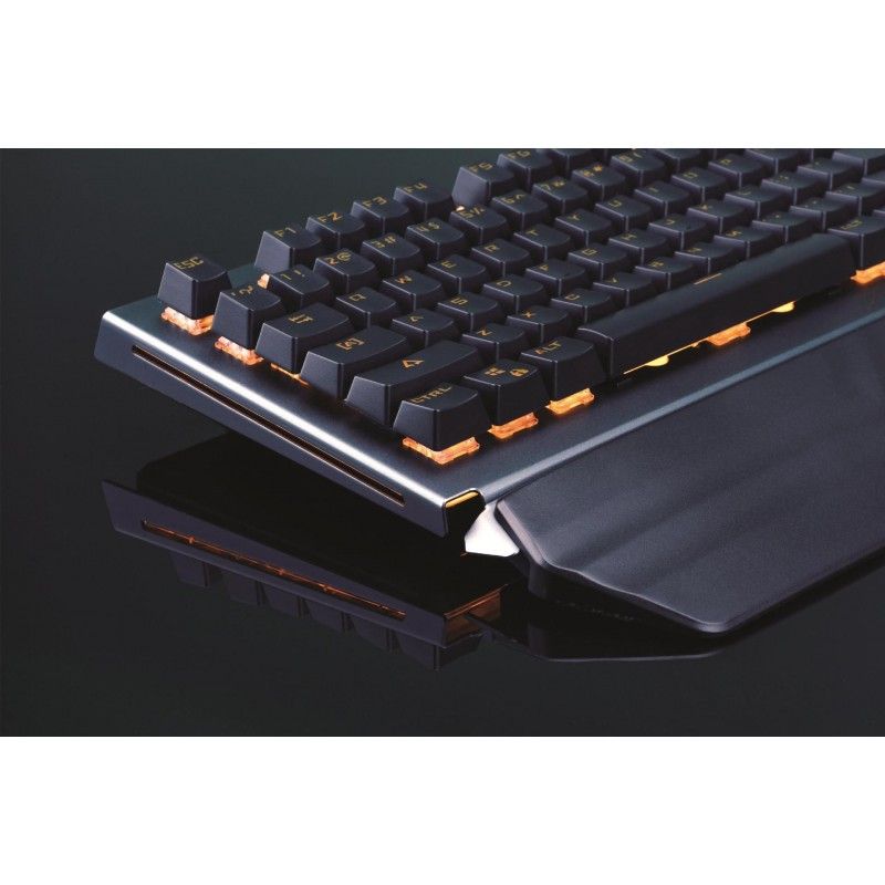Customized USB pluggable green shaft handle semi mechanical game keyboard metal keyboard
