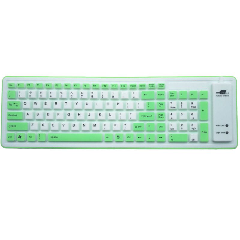 103 key silicone USB folding silicone keyboard factory wholesale waterproof mobile phone office game keyboard 