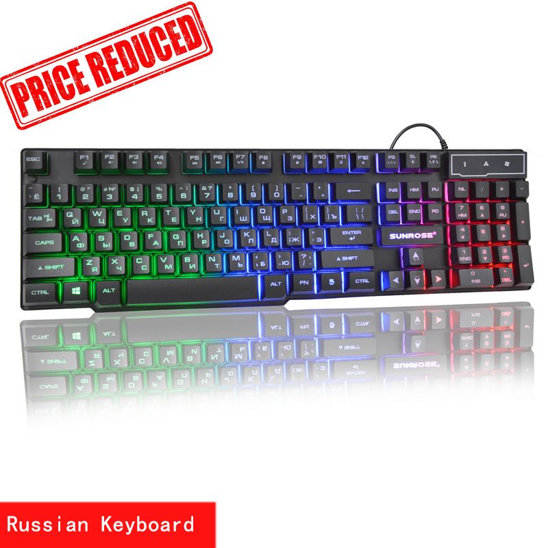 Russian 104 light-emitting keyboard Russian light-emitting mechanical hand keyboard support generation 
