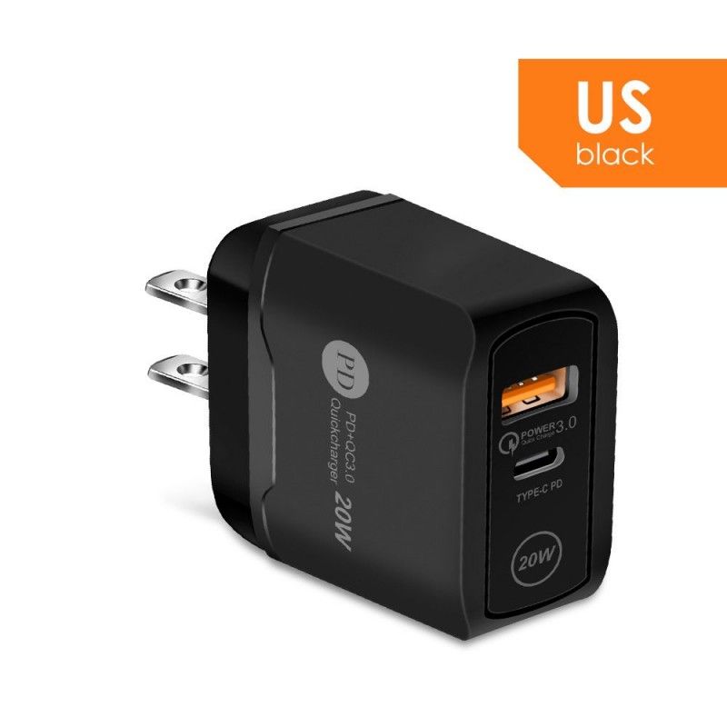 Pd20w charger US Europe UK PD + qc3.0 fast charging mobile phone charger