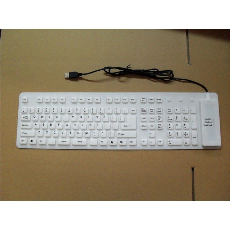 Factory direct silicone game keyboard spot industrial waterproof computer external classic 109 customized mechanical keyboard 