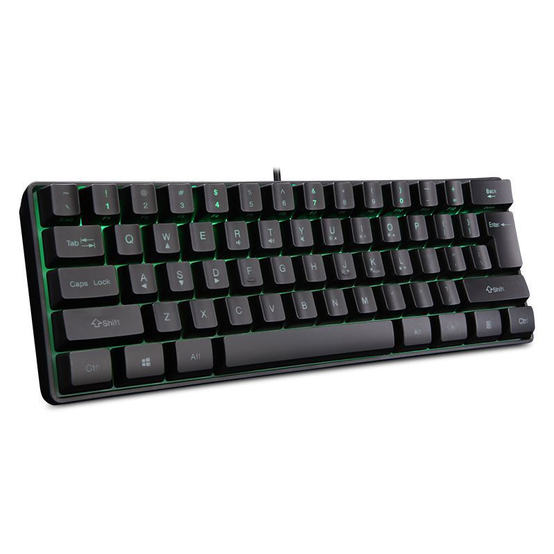 7keys wired game keyboard 61 key RGB mechanical handle laptop keyboard business office portable