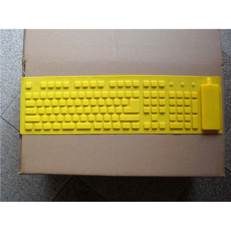 Factory direct silicone game keyboard spot industrial waterproof computer external classic 109 customized mechanical keyboard 