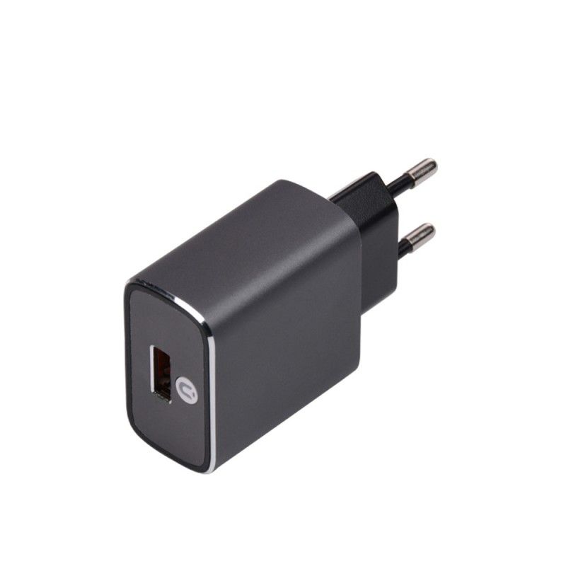 Aluminum alloy travel charge qc3.0 high pass certification 18W high power fast charging head power adapter fast charging