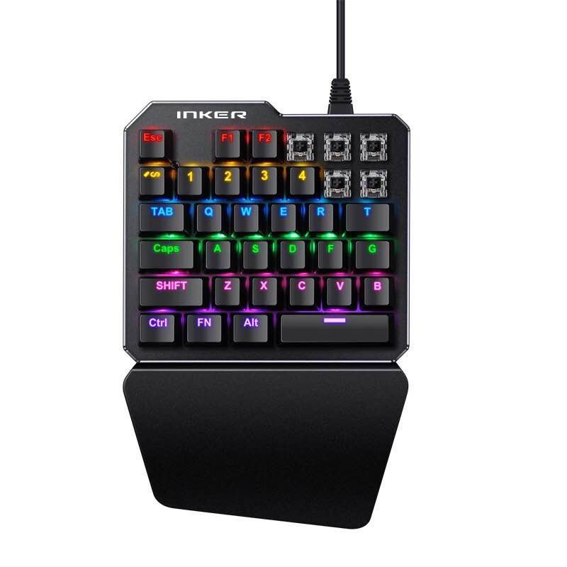 Direct sale K50 mechanical handle single hand keyboard wired mobile game left hand keyboard eat chicken artifact