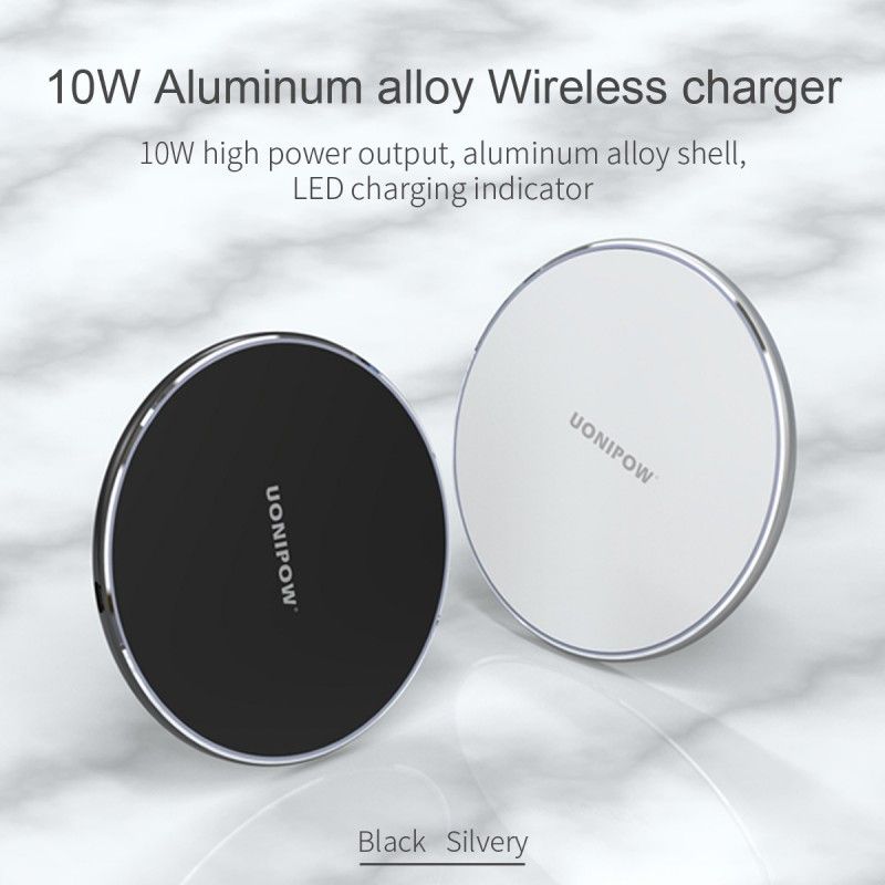 Manufacturers hot 10W compatible 7.5W mobile phone wireless fast charging round lightweight ultra thin wireless charger
