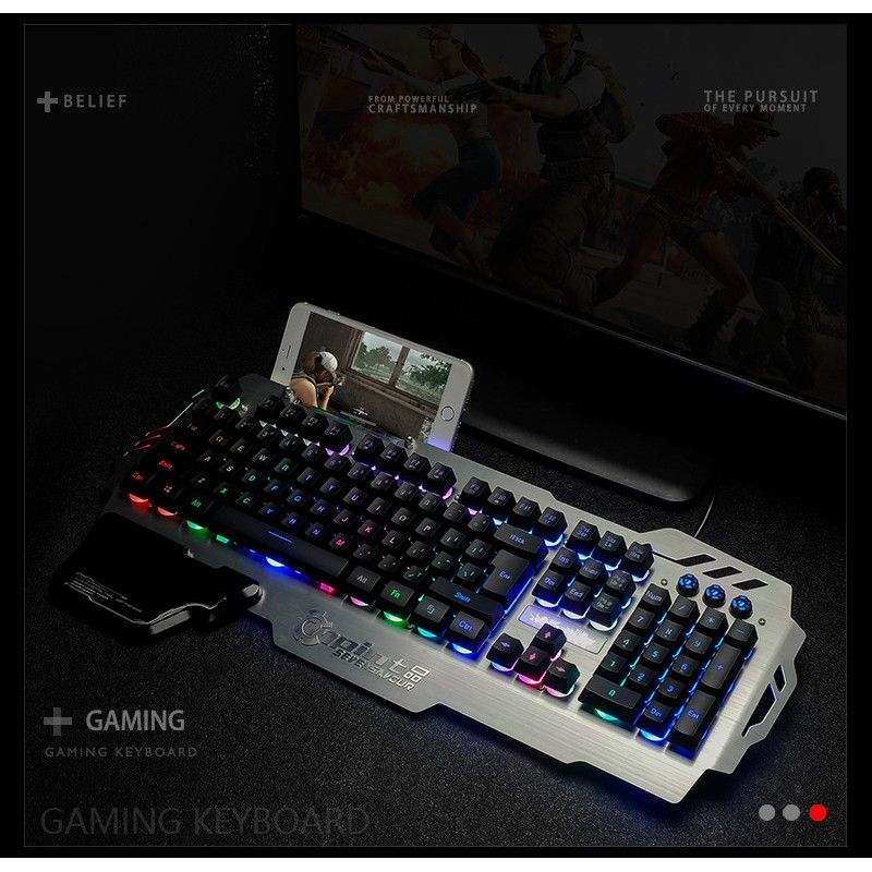 Seven products pk-900 keyboard eat chicken artifact Jedi survival lol metal game keyboard backlight keyboard Office