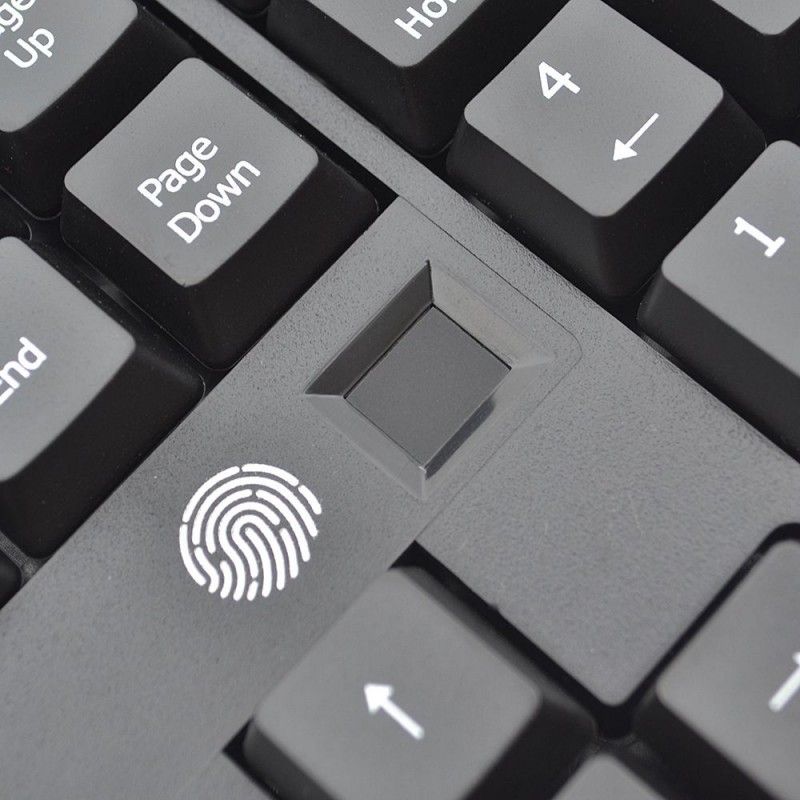 Fingerprint login keyboard fingerprint password free USB multimedia keyboard 