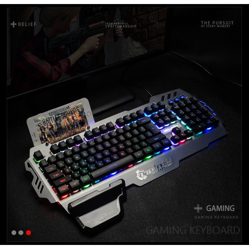Seven products pk-900 keyboard eat chicken artifact Jedi survival lol metal game keyboard backlight keyboard Office
