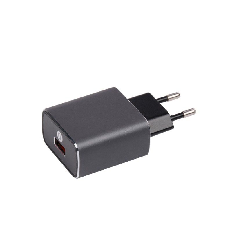 Aluminum alloy travel charge qc3.0 high pass certification 18W high power fast charging head power adapter fast charging