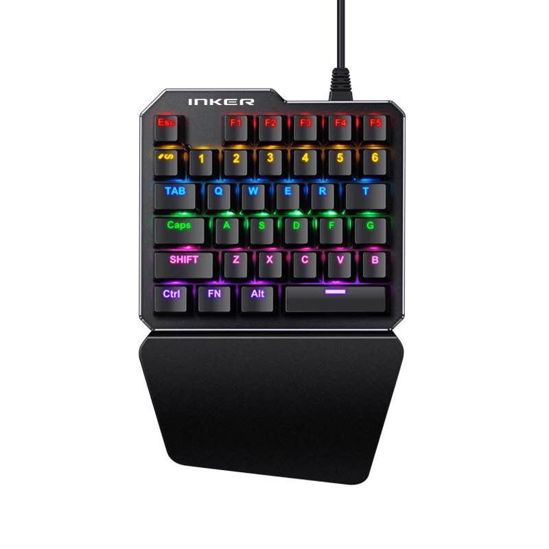 Direct sale K50 mechanical handle single hand keyboard wired mobile game left hand keyboard eat chicken artifact