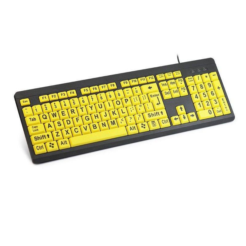 Top selling foreign trade desktop laptop T801 Wired Keyboard USB large font bold special for the elderly and students