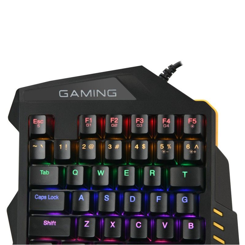 One handed mechanical keyboard 35 key luminous mechanical chicken eating game green axis keyboard left hand keyboard