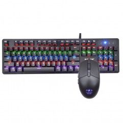 Sunroset700 mechanical keyboard and mouse set gree...