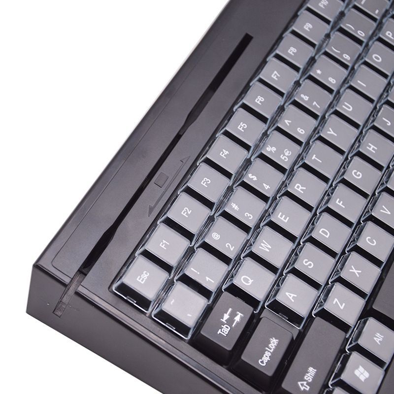 New cash register keyboard full transparent key cap wear resistant universal keyboard supermarket POS machine keyboard full key cap waterproof and durable 