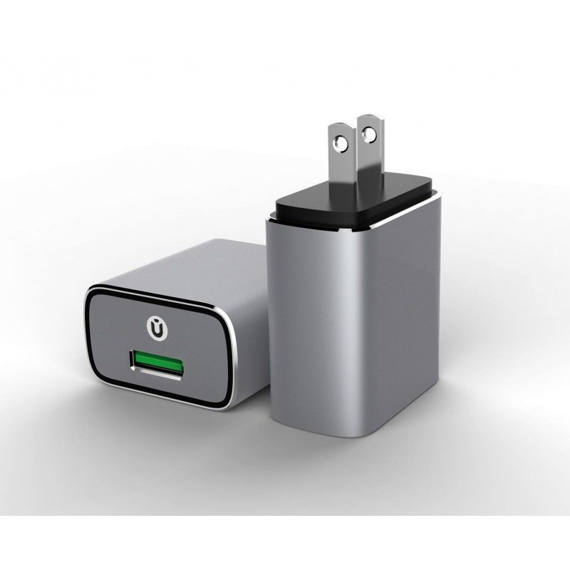 Aluminum alloy travel charge qc3.0 high pass certification 18W high power fast charging head power adapter fast charging