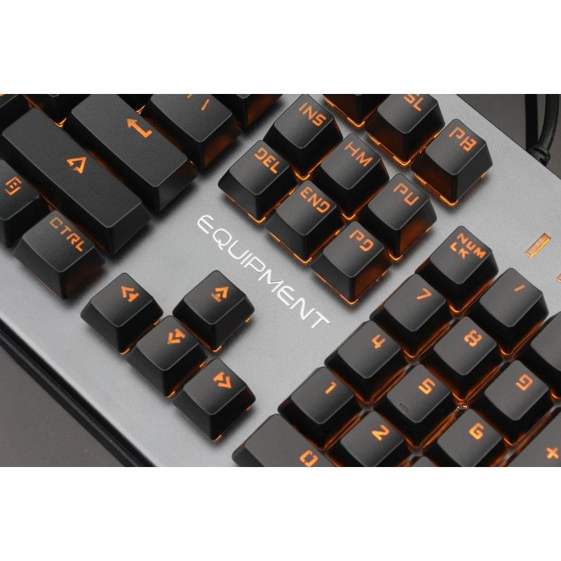 Customized USB pluggable green shaft handle semi mechanical game keyboard metal keyboard
