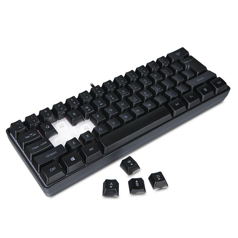 7keys wired game keyboard 61 key RGB mechanical handle laptop keyboard business office portable