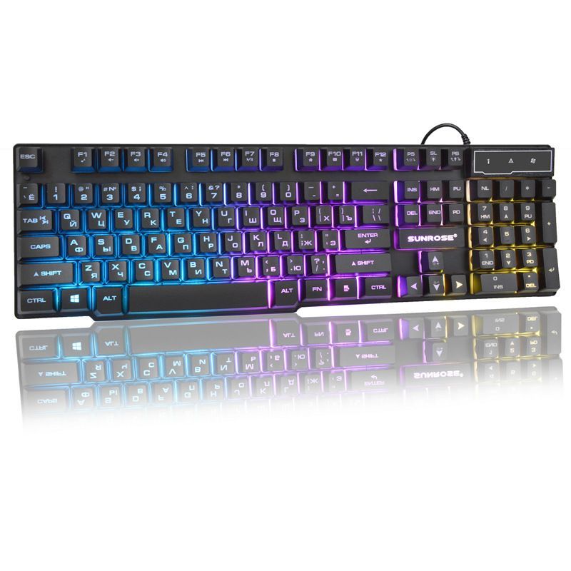 Russian 104 light-emitting keyboard Russian light-emitting mechanical hand keyboard support generation 