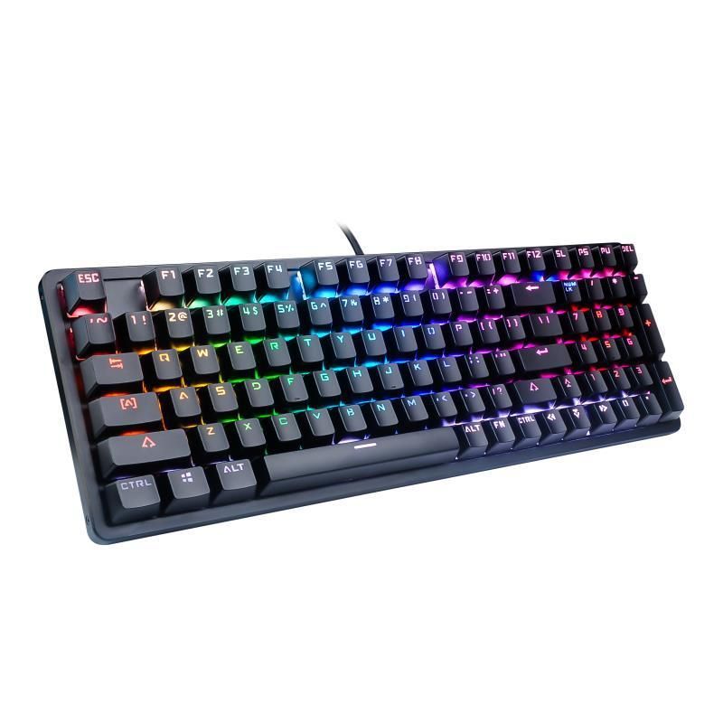 Direct private model pluggable green axis real mechanical keyboard RGB luminous 98 key game mechanical keyboard
