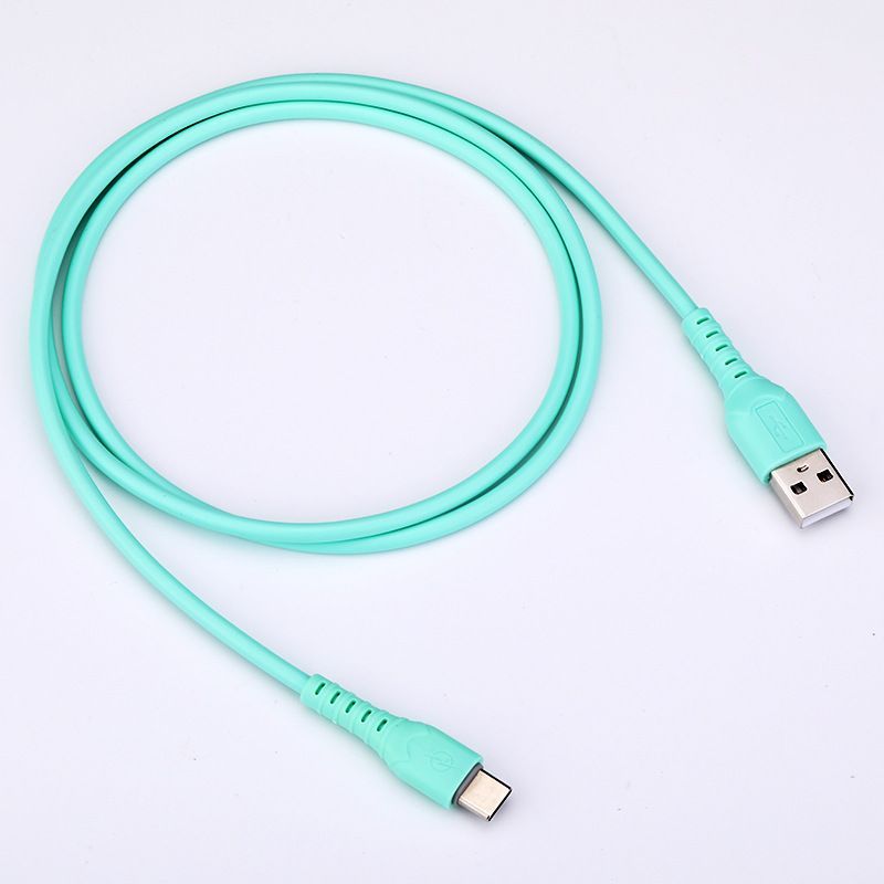 Antifreezing liquid silicone USB data cable skin sense charging wire is suitable for Apple micorusbtypec fast charging