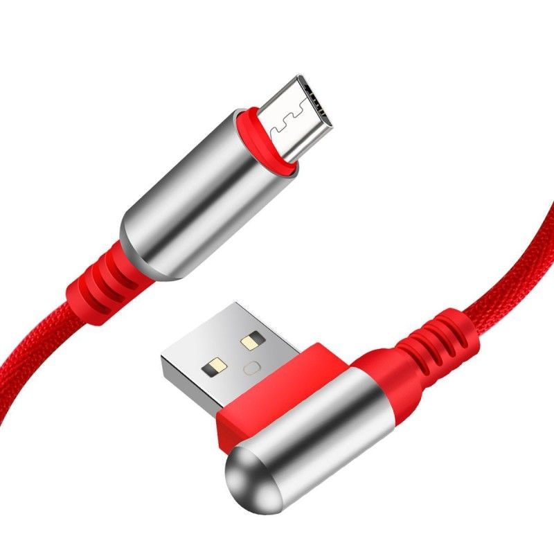 Zinc alloy bullet data cable elbow fast charging cable is suitable for apple / Android / typec mobile phone charger cable