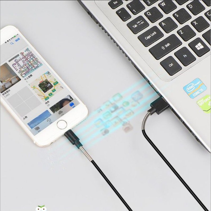 Manufacturers direct 6 generation data line i5 / 7 / 8 / X mobile phone charging line TPE half spring 2A quick charging gift customization