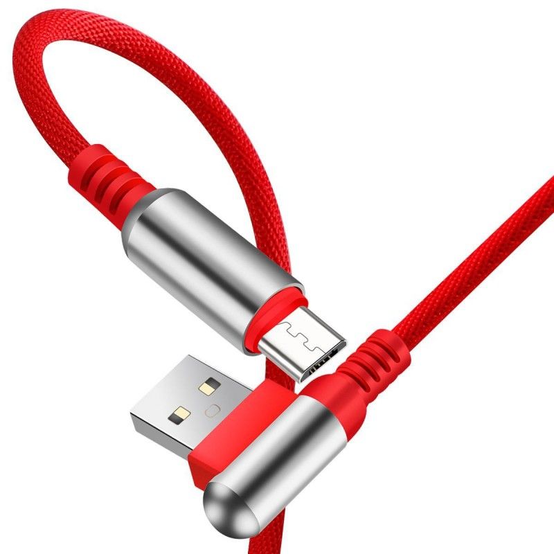 Zinc alloy bullet data cable elbow fast charging cable is suitable for apple / Android / typec mobile phone charger cable