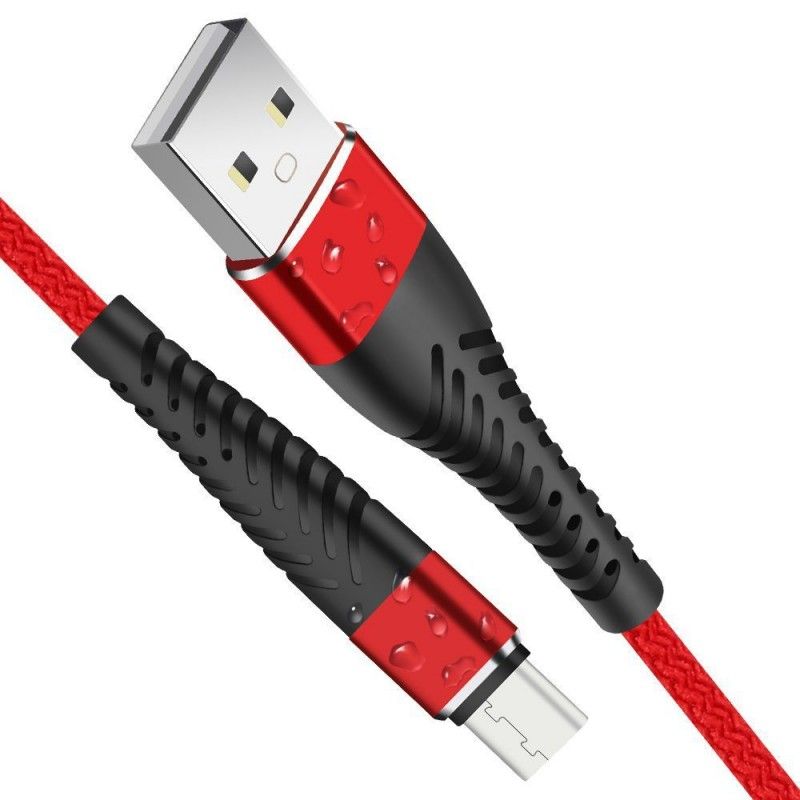 Long tail needle braided data cable is suitable for Apple Android typec mobile phone charging cable 2.4a fast charging cable