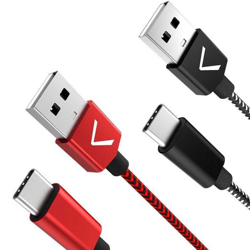 3M data cable extended typec red black nylon woven fast charging cable set plus 5T data cable