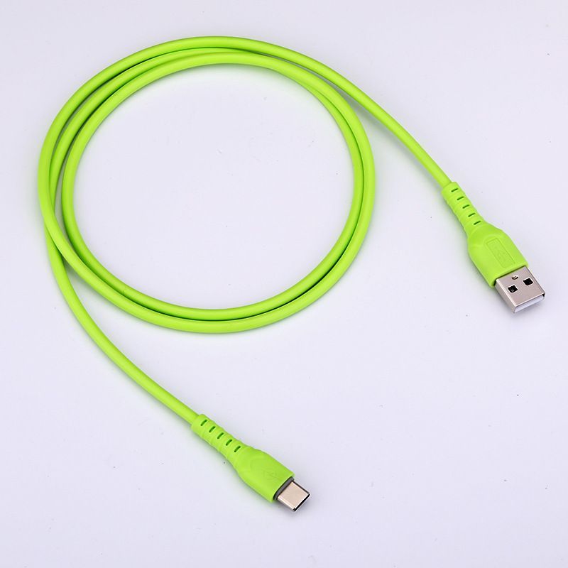 Antifreezing liquid silicone USB data cable skin sense charging wire is suitable for Apple micorusbtypec fast charging