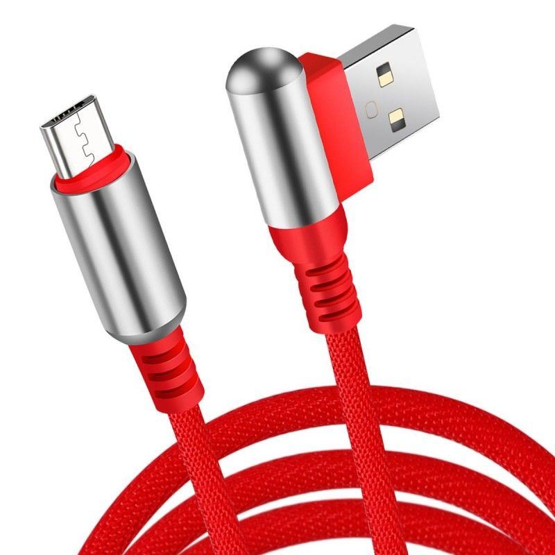 Zinc alloy bullet data cable elbow fast charging cable is suitable for apple / Android / typec mobile phone charger cable