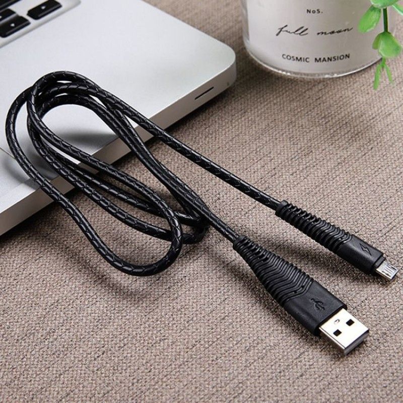 New USB Mermaid bending resistant data cable fishbone break proof smart Android V8 mobile phone charging cable wholesale
