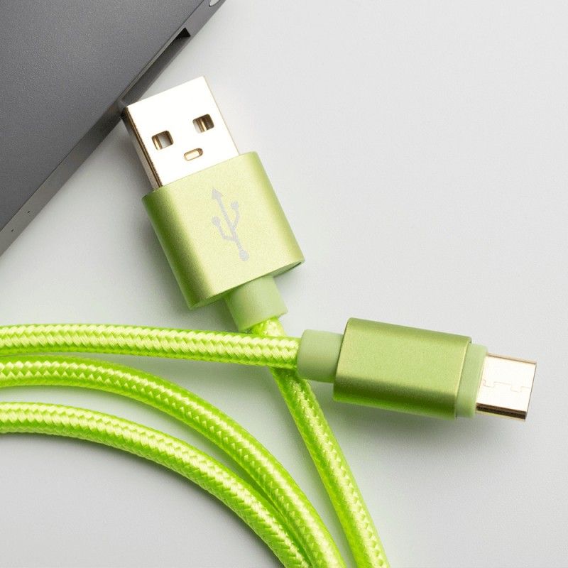 Gold Plated Nylon Braided data cable type cmicrous...