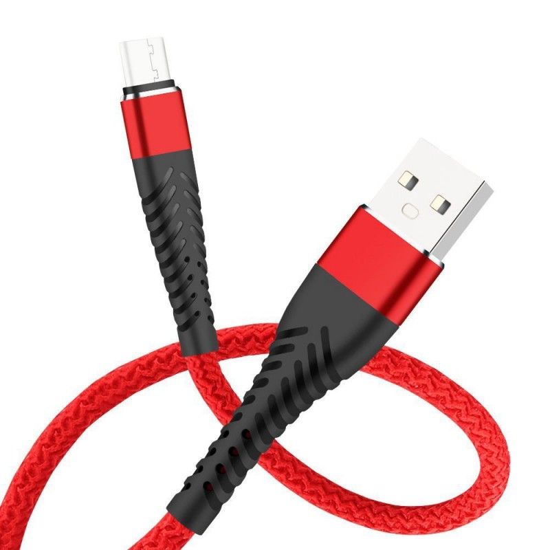 Long tail needle braided data cable is suitable for Apple Android typec mobile phone charging cable 2.4a fast charging cable