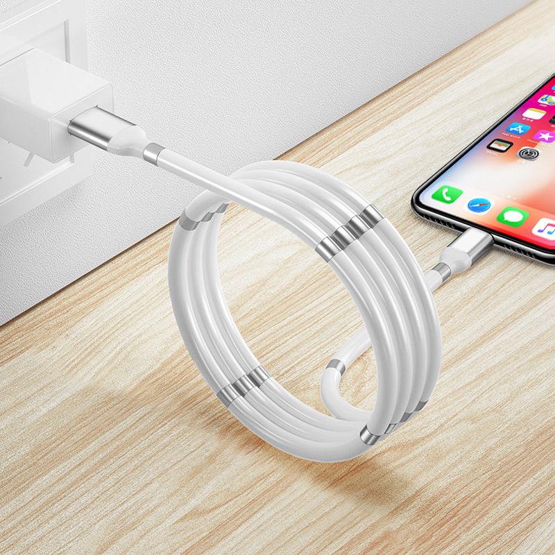 Magnetic data cable magic rope magnetic storage da...