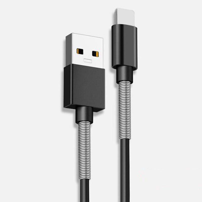 Manufacturers direct 6 generation data line i5 / 7 / 8 / X mobile phone charging line TPE half spring 2A quick charging gift customization