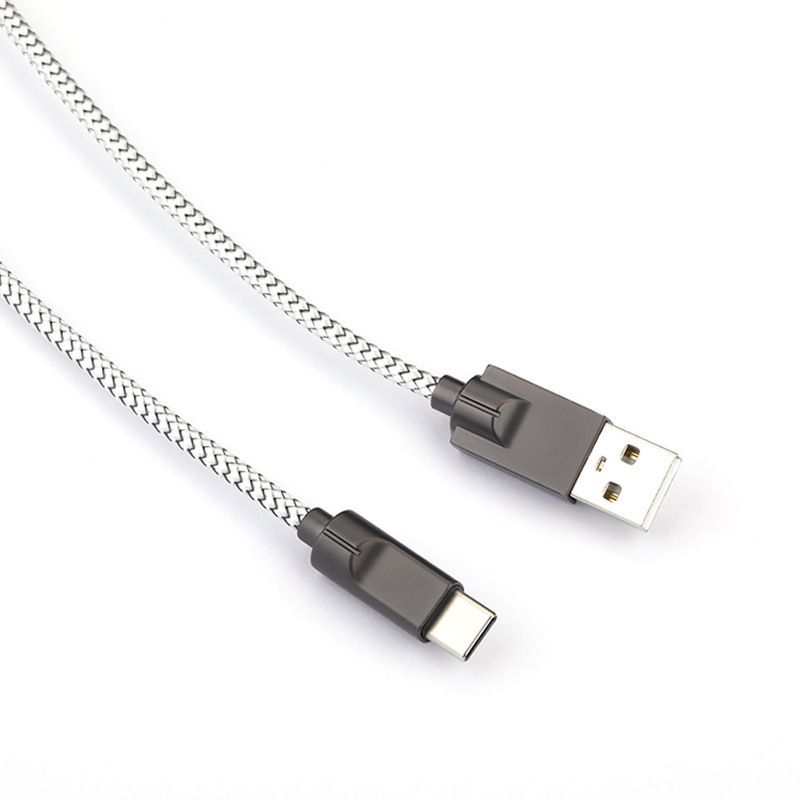 The new zinc alloy data cable is suitable for Apple Android type-C smart power off fast charging mobile phone charging cable