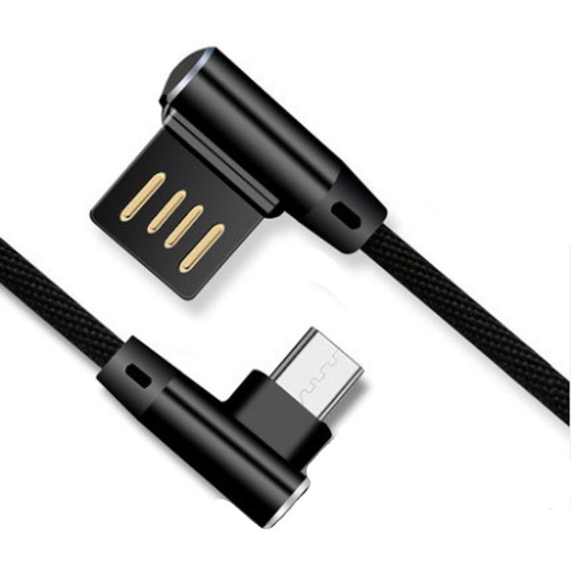 Tiktok double bend, eat chicken data line shake voice USB fast charge Android mobile games elbow bend charging line factory