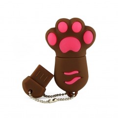 Open mold custom gift soft glue PVC cat claw USB f...