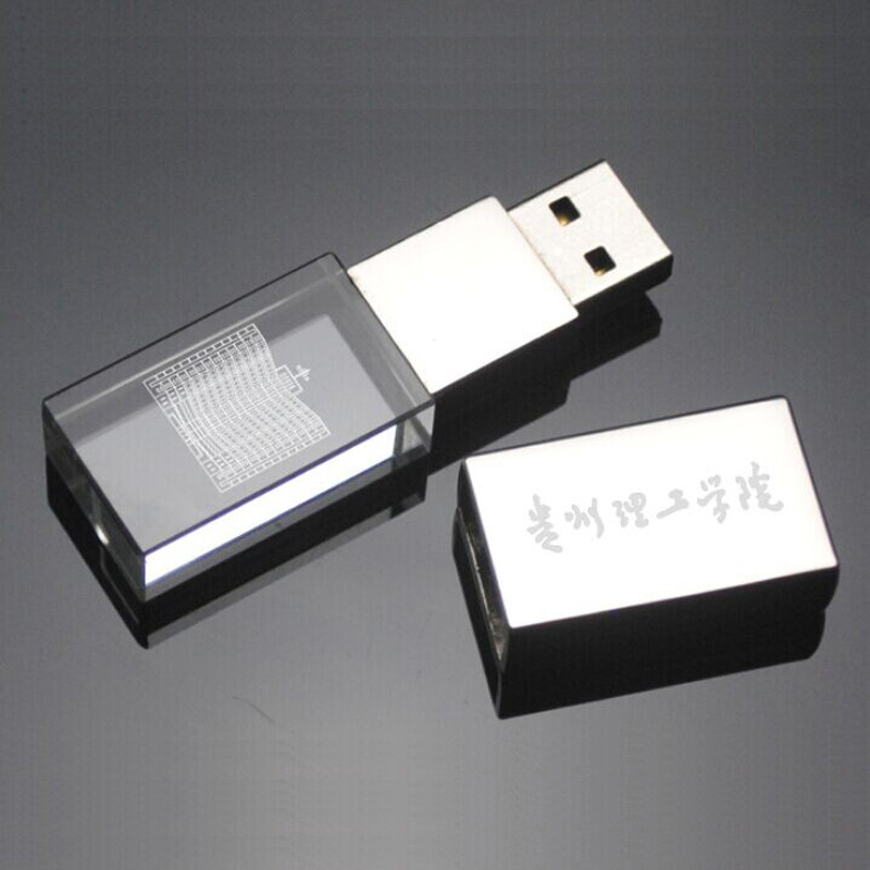 Manufacturer direct selling crystal USB flash disk customized logo USB flash disk 16g32g64g high-end business gift USB flash disk