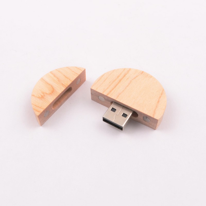 Round wooden USB flash disk wholesale logo business gift USB flash disk original wooden solid wood USB flash disk manufacturer best-selling USB flash disk