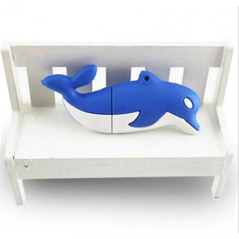 Manufacturer wholesale cartoon dolphin USB flash disk marine animal USB flash disk Mini creative logo8g gift USB flash disk