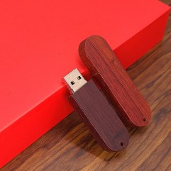 U-disk wholesale solid wood large capacity 128G pe...